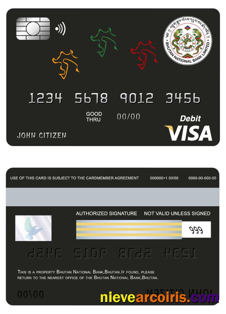 Bhutan National bank visa card